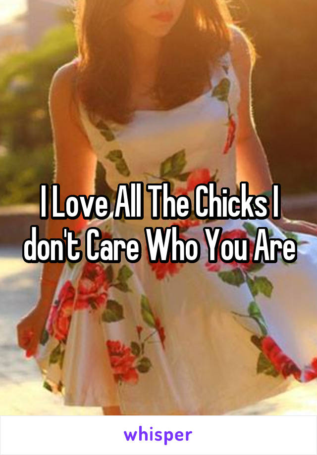 I Love All The Chicks I don't Care Who You Are