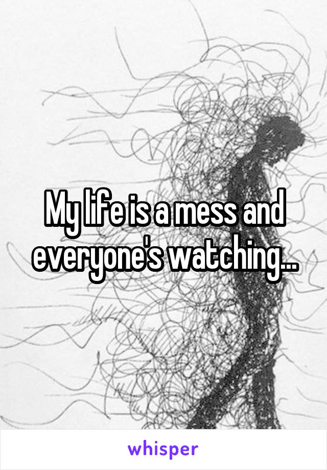 My life is a mess and everyone's watching...