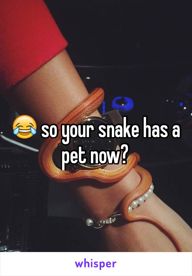 😂 so your snake has a pet now?