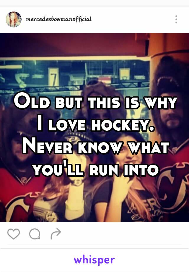 Old but this is why I love hockey. Never know what you'll run into