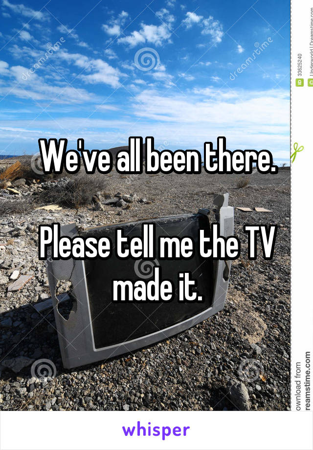 We've all been there.

Please tell me the TV made it.