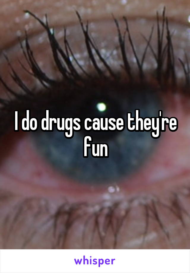 I do drugs cause they're fun