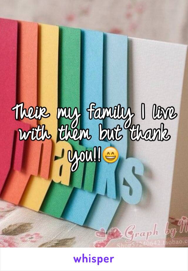 Their my family I live with them but thank you!!😄