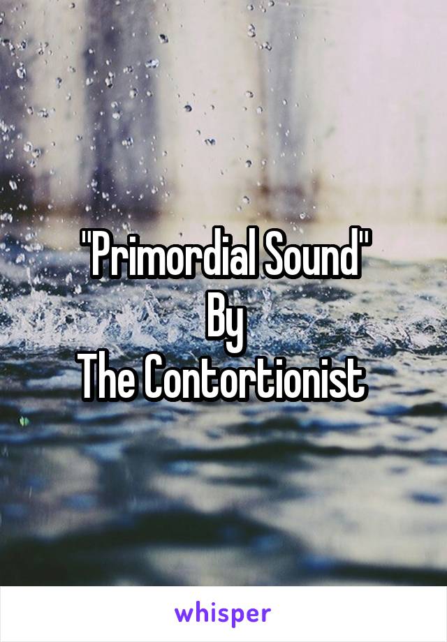 "Primordial Sound"
By
The Contortionist 