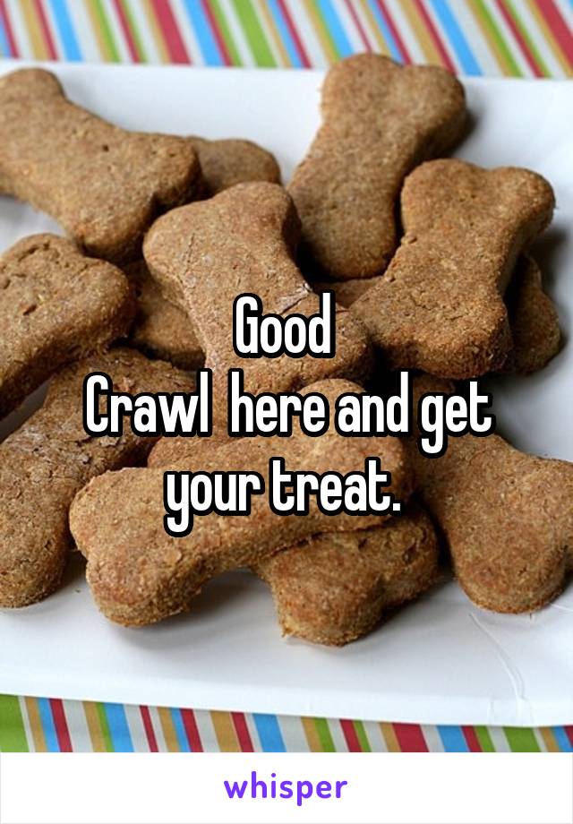 Good 
Crawl  here and get your treat. 