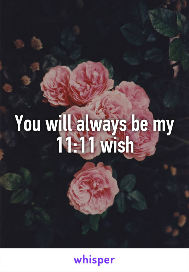 You will always be my 11:11 wish
