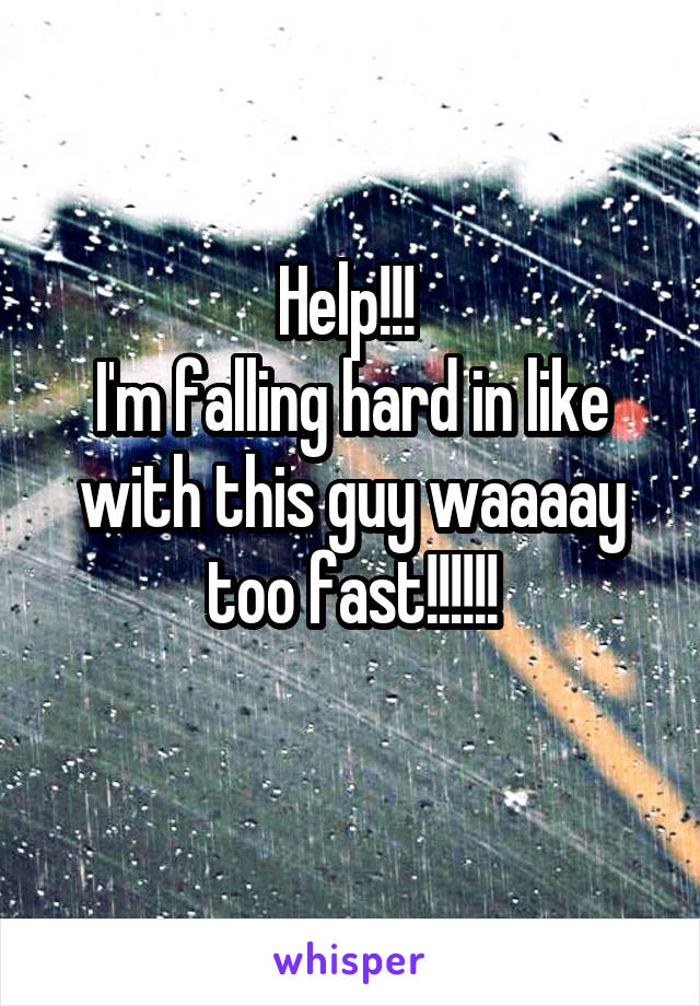 Help!!! 
I'm falling hard in like with this guy waaaay too fast!!!!!!
