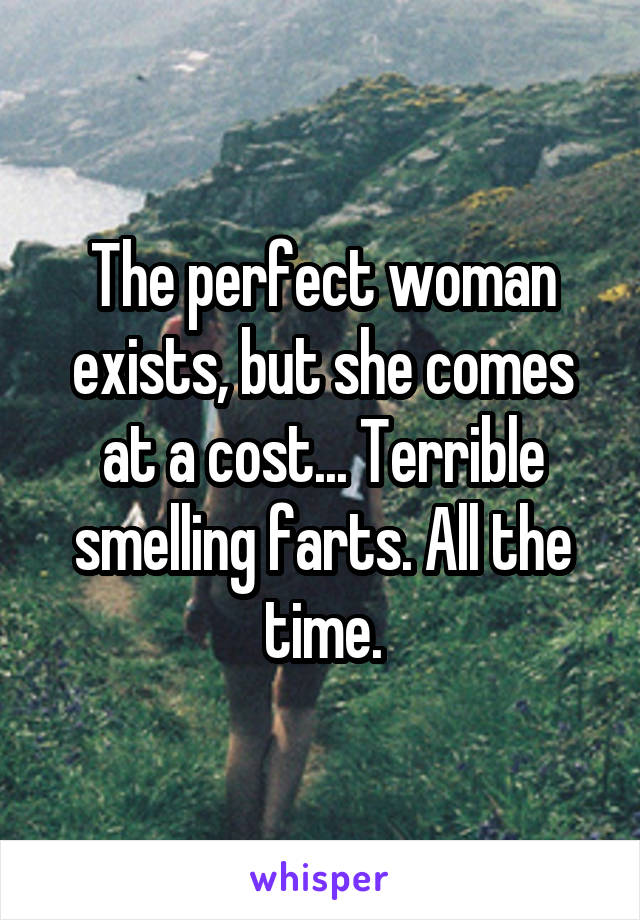 The perfect woman exists, but she comes at a cost... Terrible smelling farts. All the time.