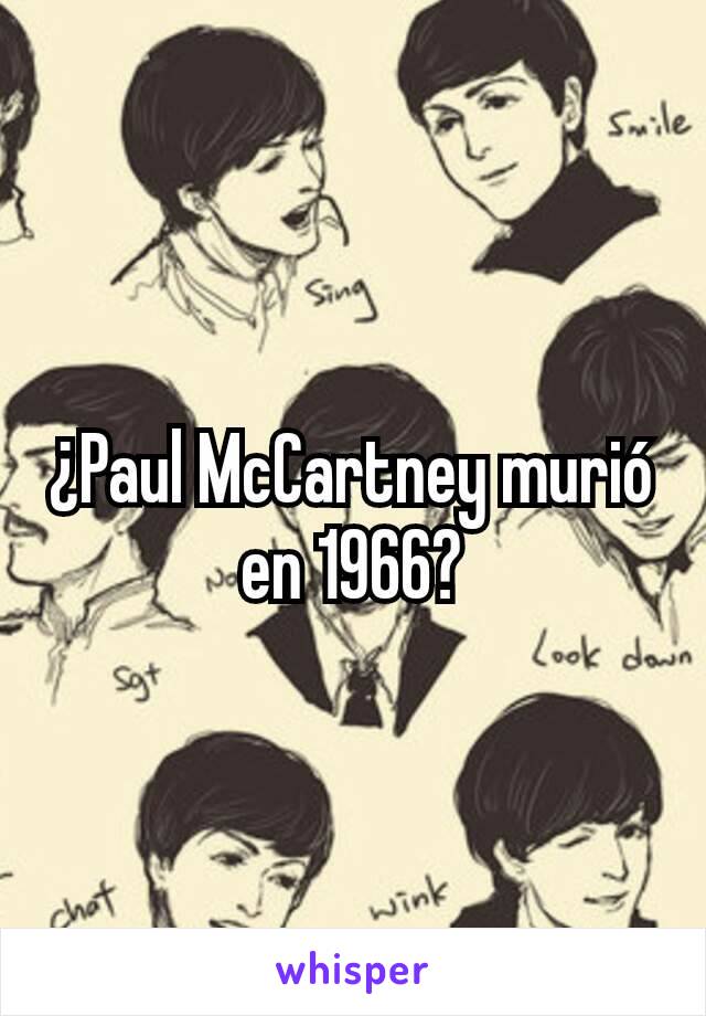 ¿Paul McCartney murió en 1966?