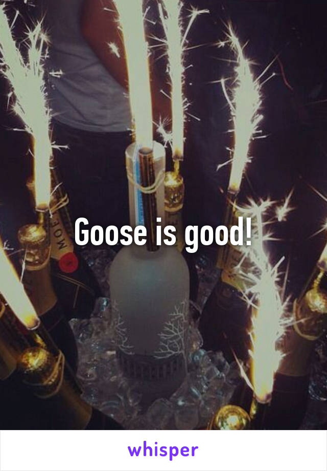 Goose is good!