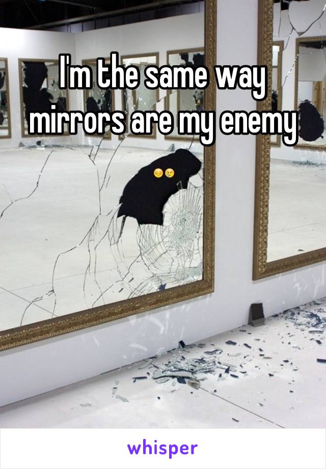 I'm the same way
mirrors are my enemy
😔😢