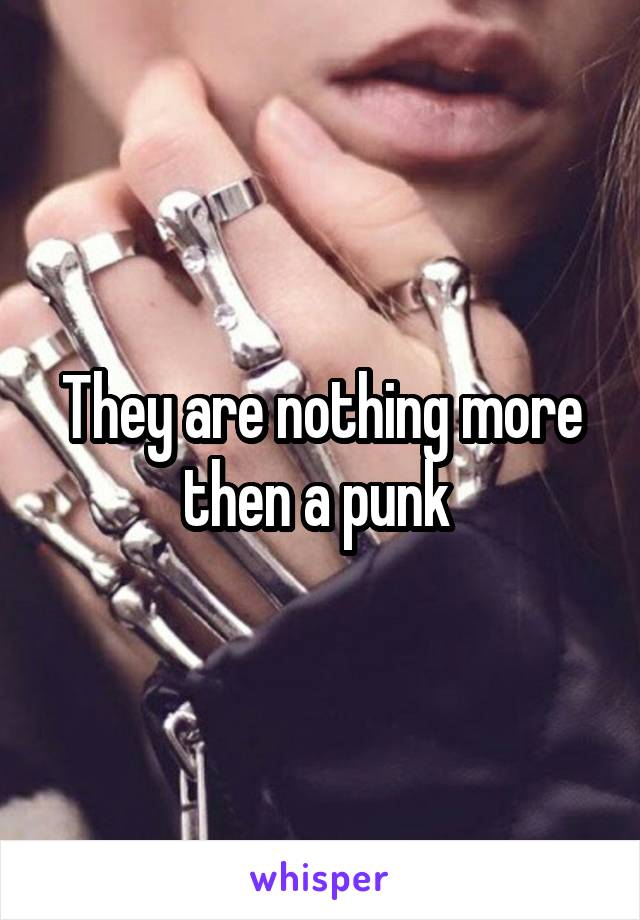 They are nothing more then a punk 