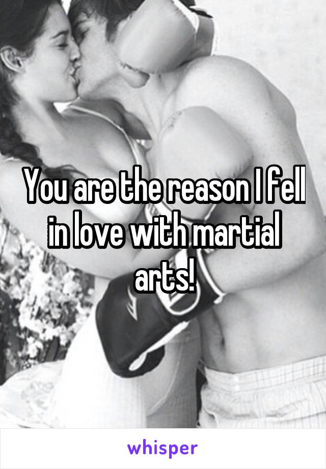You are the reason I fell in love with martial arts!