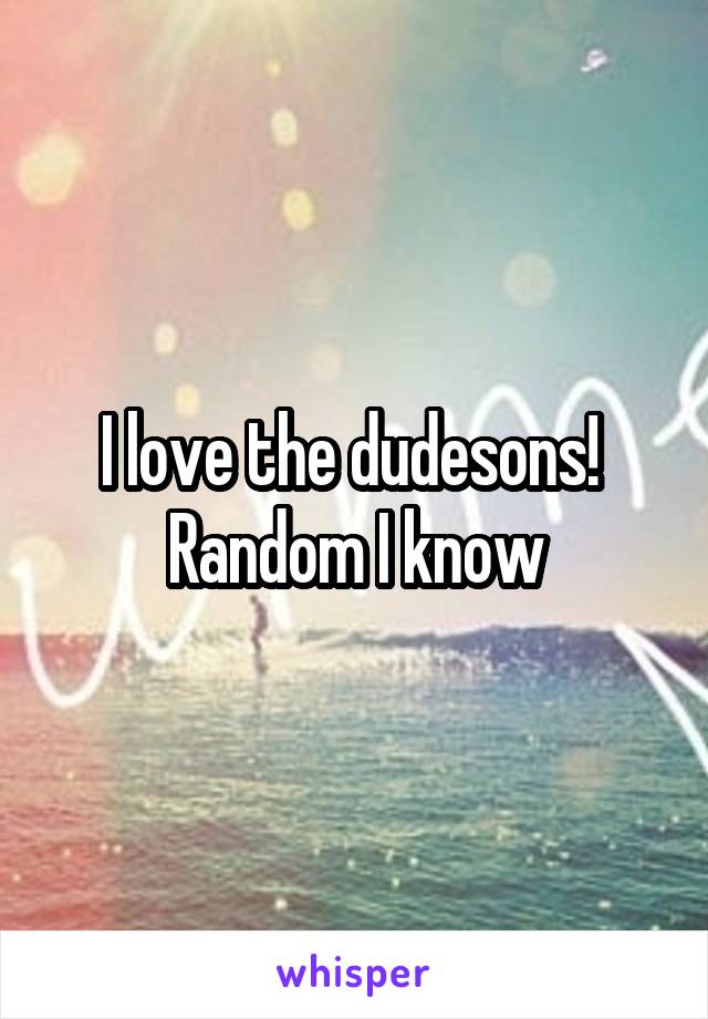 I love the dudesons! 
Random I know