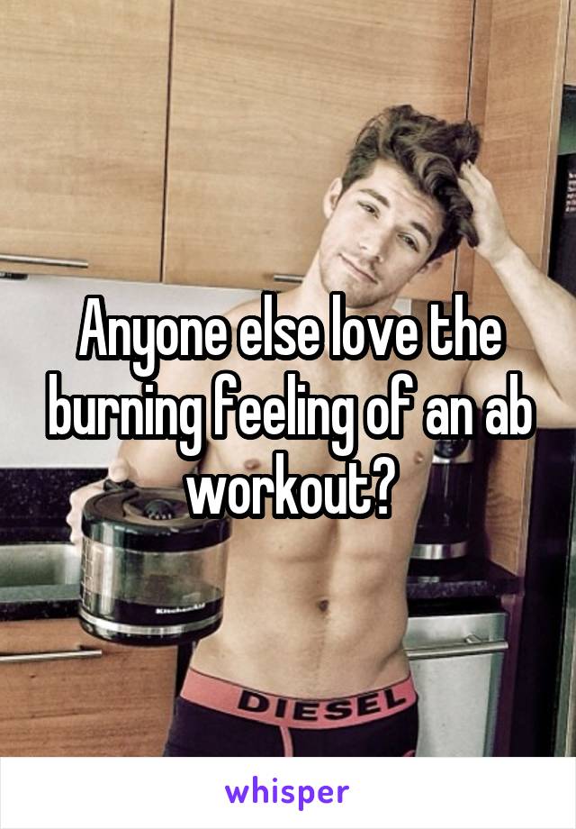 Anyone else love the burning feeling of an ab workout?