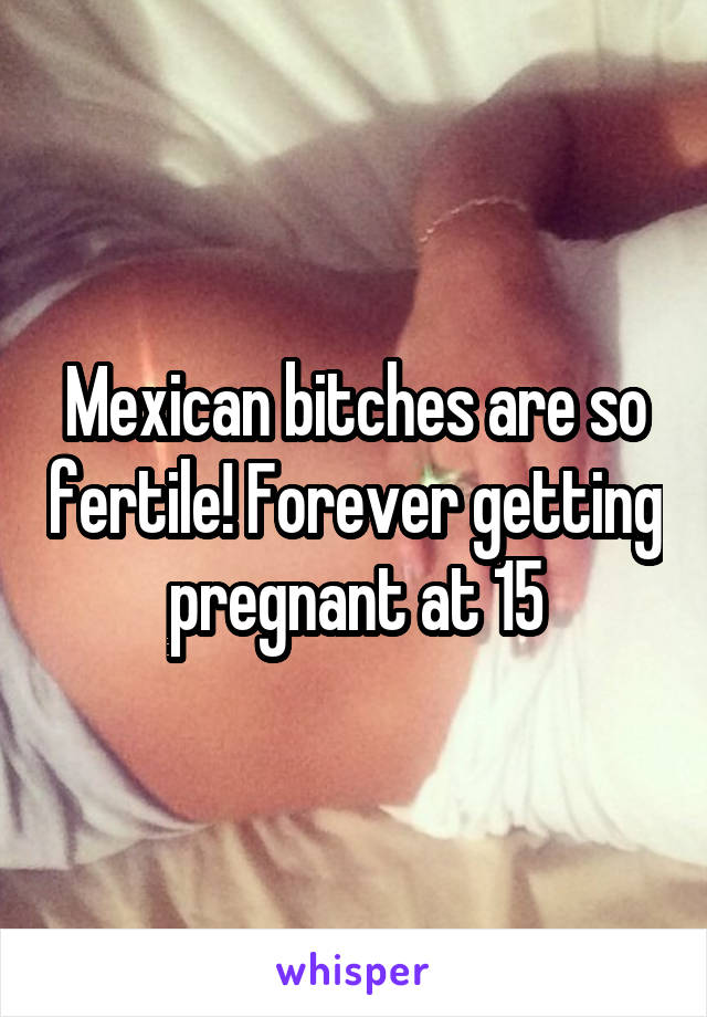 Mexican bitches are so fertile! Forever getting pregnant at 15