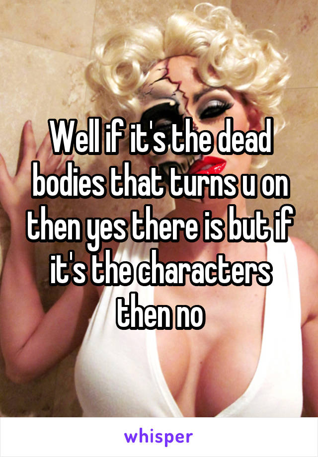 Well if it's the dead bodies that turns u on then yes there is but if it's the characters then no