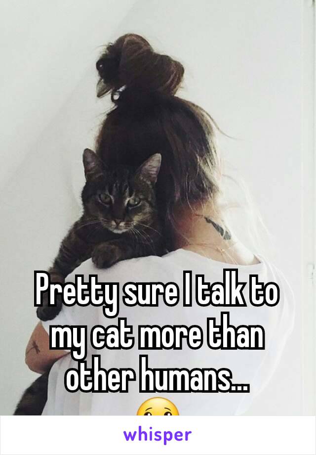 Pretty sure I talk to my cat more than other humans...
🙁