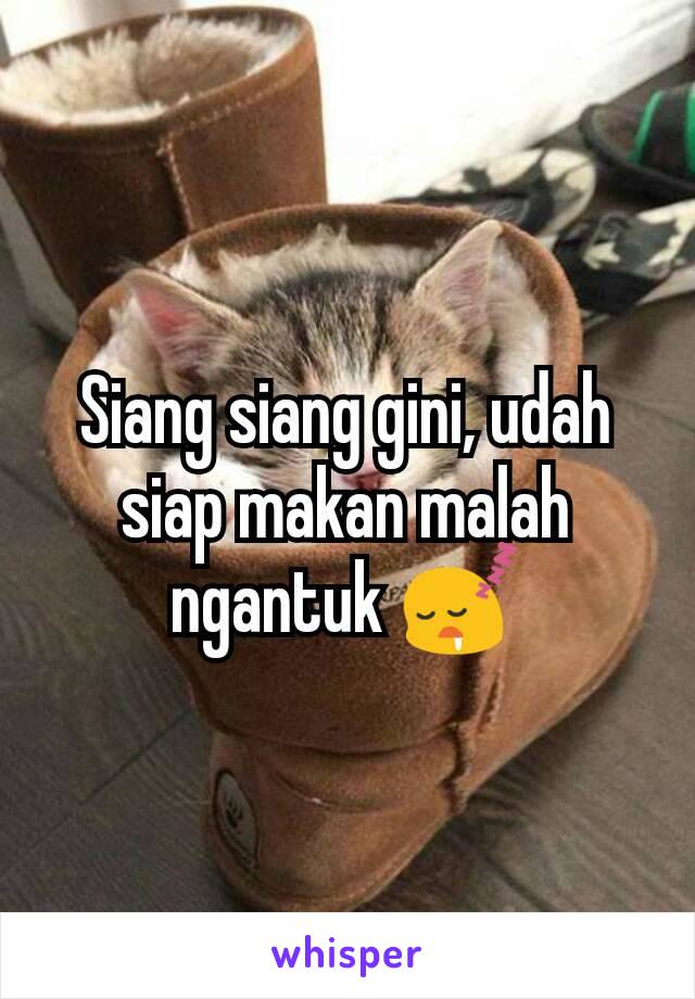 Siang siang gini, udah siap makan malah ngantuk 😴