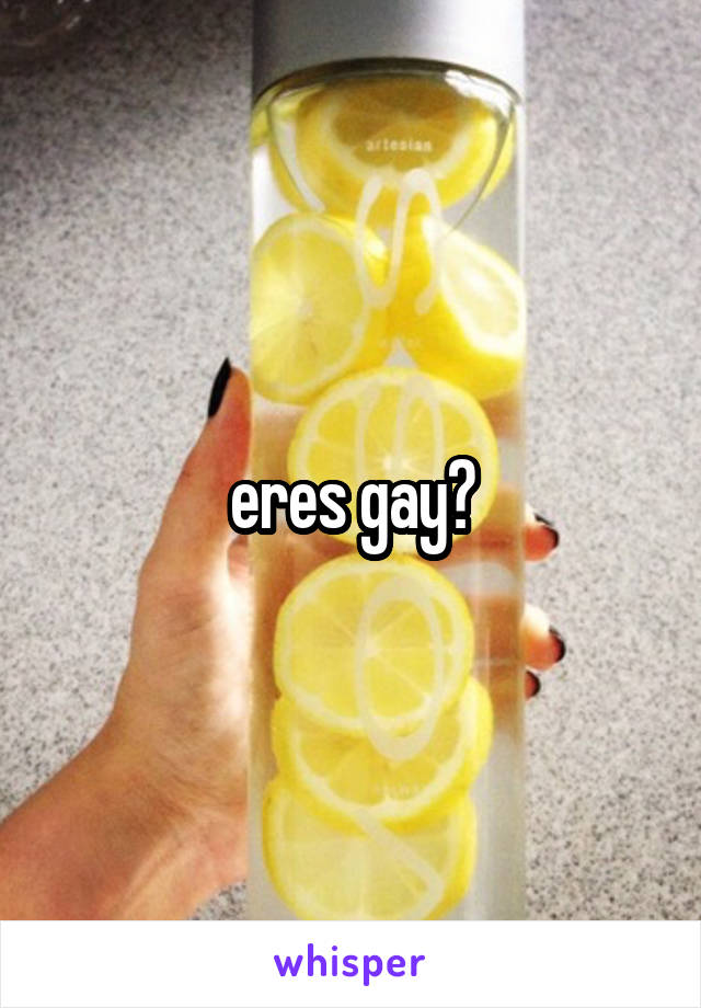 eres gay?