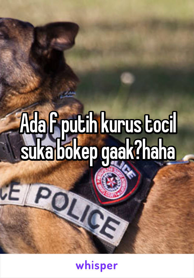 Ada f putih kurus tocil suka bokep gaak?haha