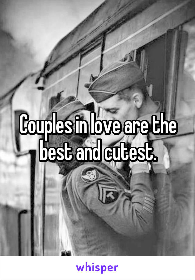 Couples in love are the best and cutest.