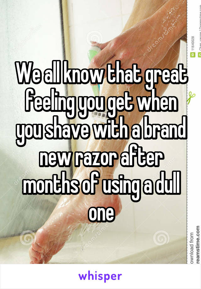 We all know that great feeling you get when you shave with a brand new razor after months of using a dull one