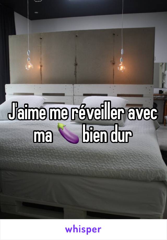 J'aime me réveiller avec ma 🍆 bien dur