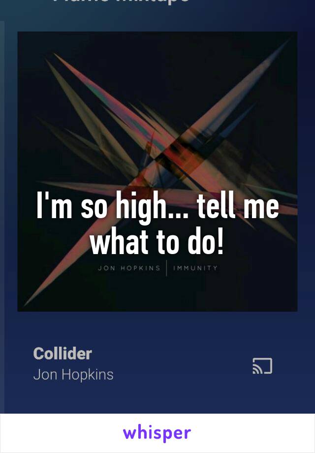 I'm so high... tell me what to do!