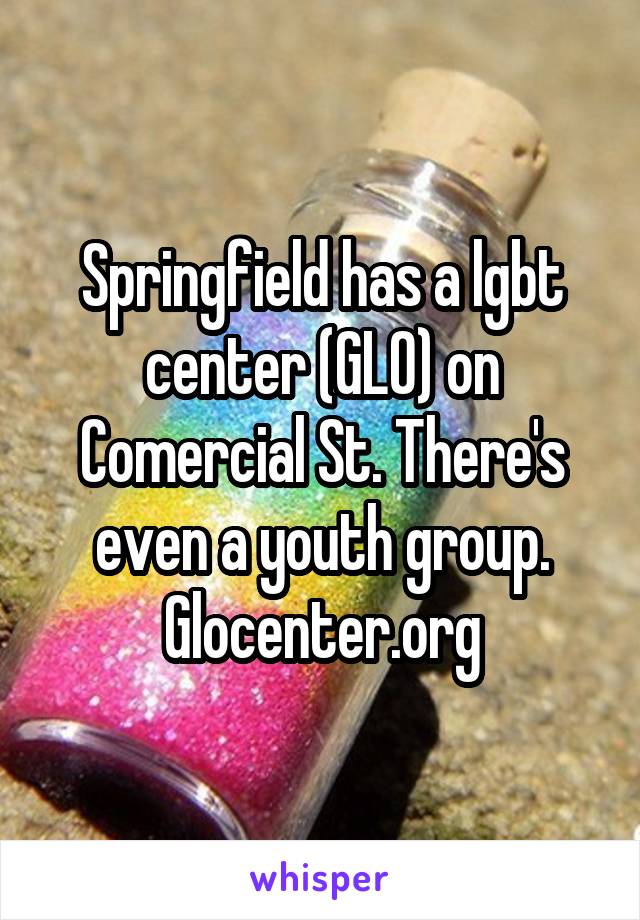 Springfield has a lgbt center (GLO) on Comercial St. There's even a youth group. Glocenter.org