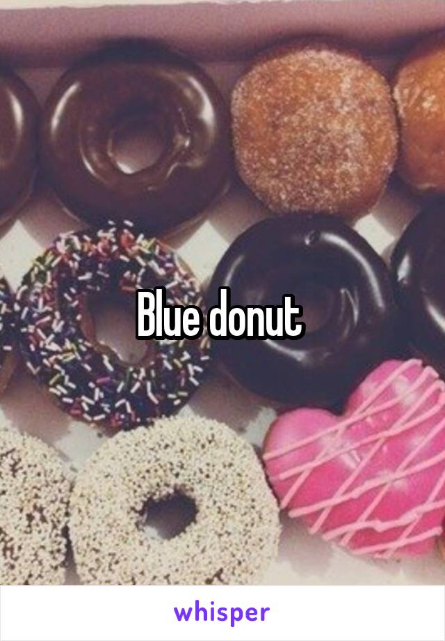 Blue donut 