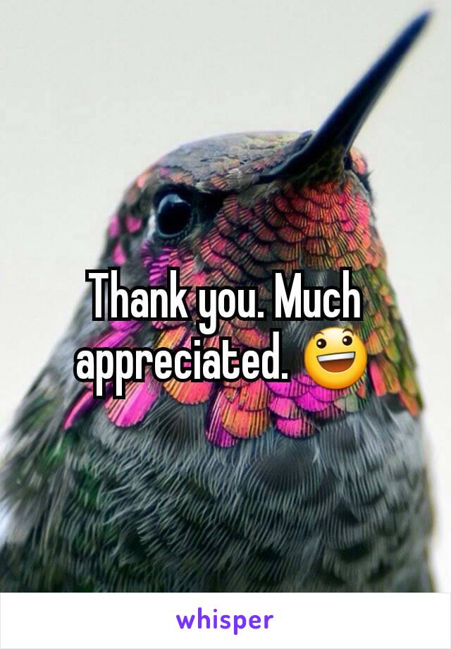 Thank you. Much appreciated. 😃