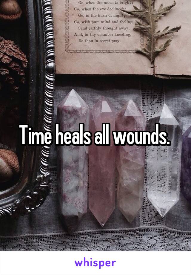 Time heals all wounds. 