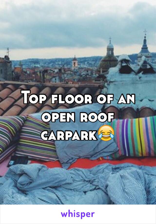 Top floor of an open roof carpark😂