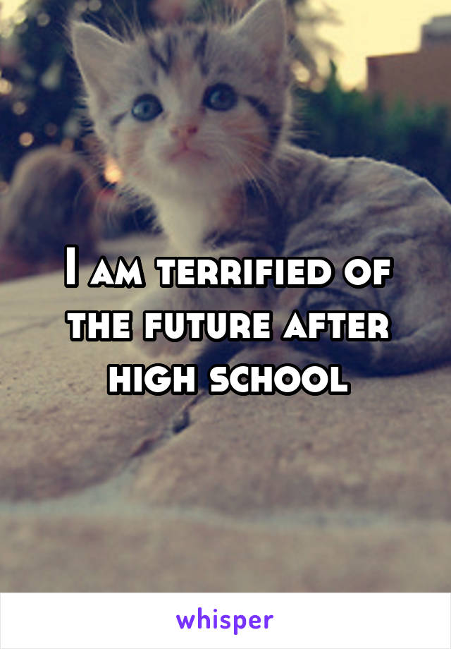 I am terrified of the future after high school