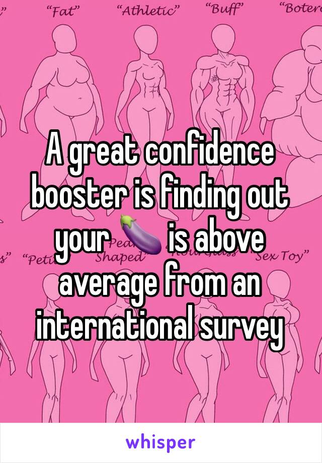 A great confidence booster is finding out your 🍆 is above average from an international survey