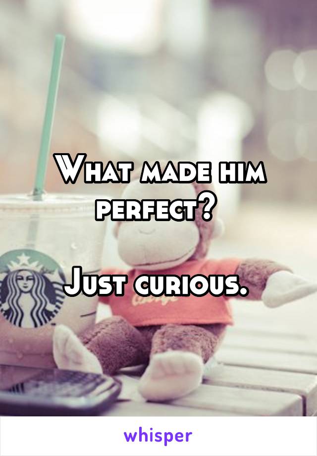What made him perfect? 

Just curious. 