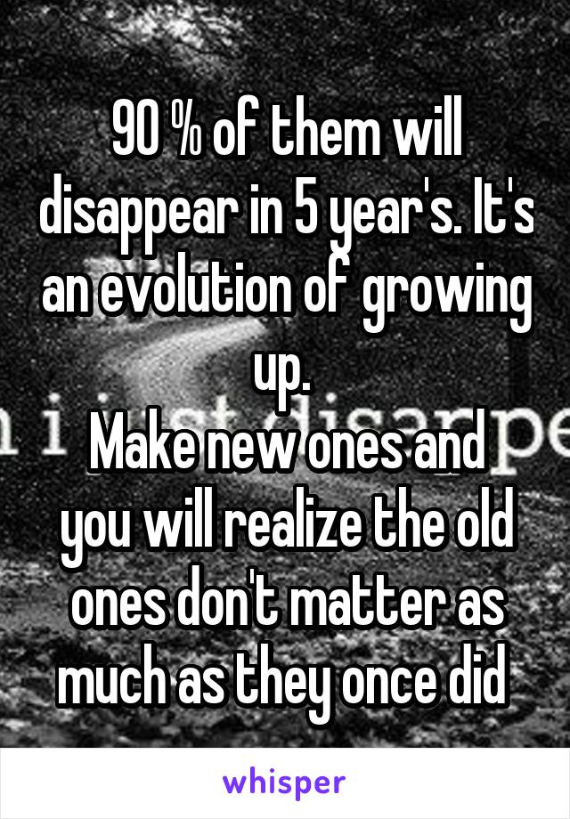 90 % of them will disappear in 5 year's. It's an evolution of growing up. 
Make new ones and you will realize the old ones don't matter as much as they once did 