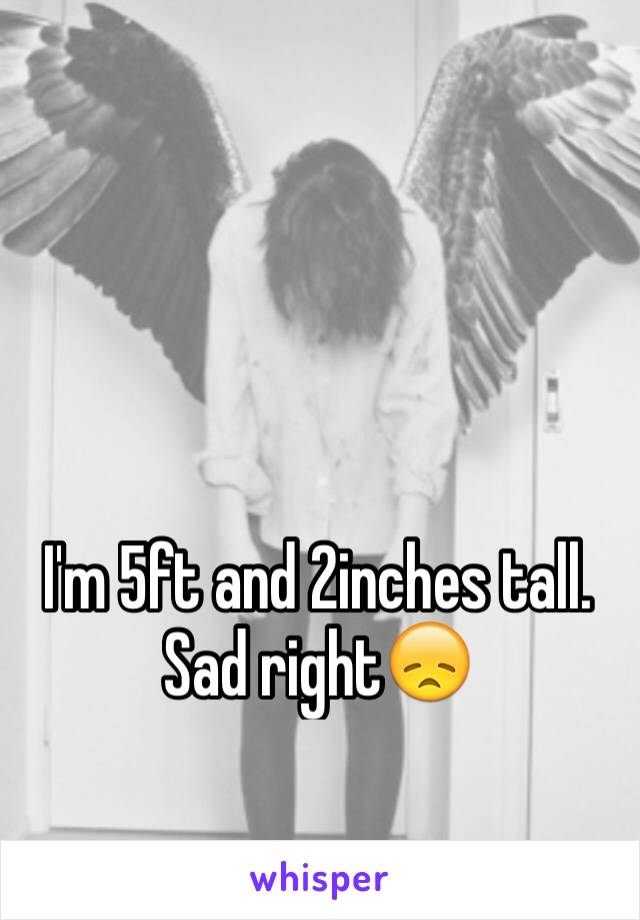 I'm 5ft and 2inches tall. Sad right😞