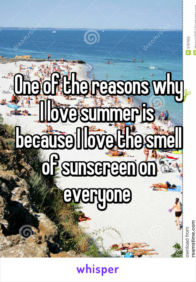 One of the reasons why I love summer is  because I love the smell of sunscreen on everyone 