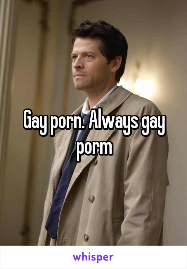 Gay porn. Always gay porm