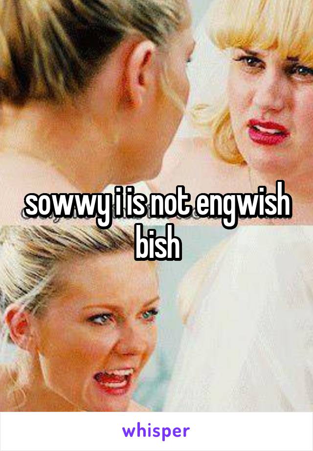 sowwy i is not engwish bish