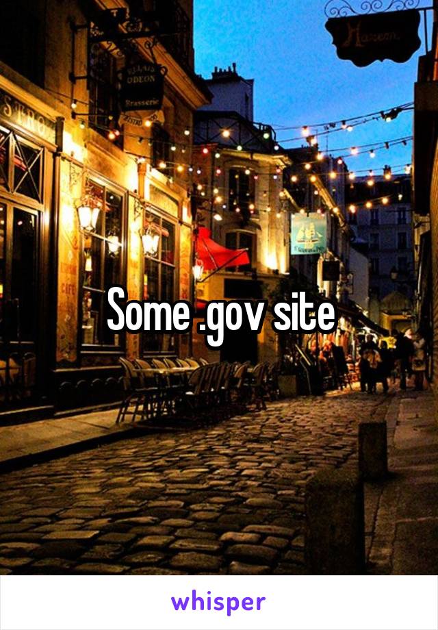 Some .gov site
