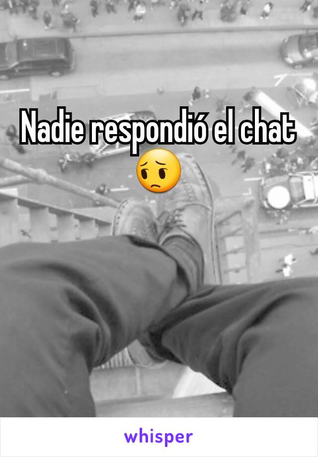 Nadie respondió el chat 😔