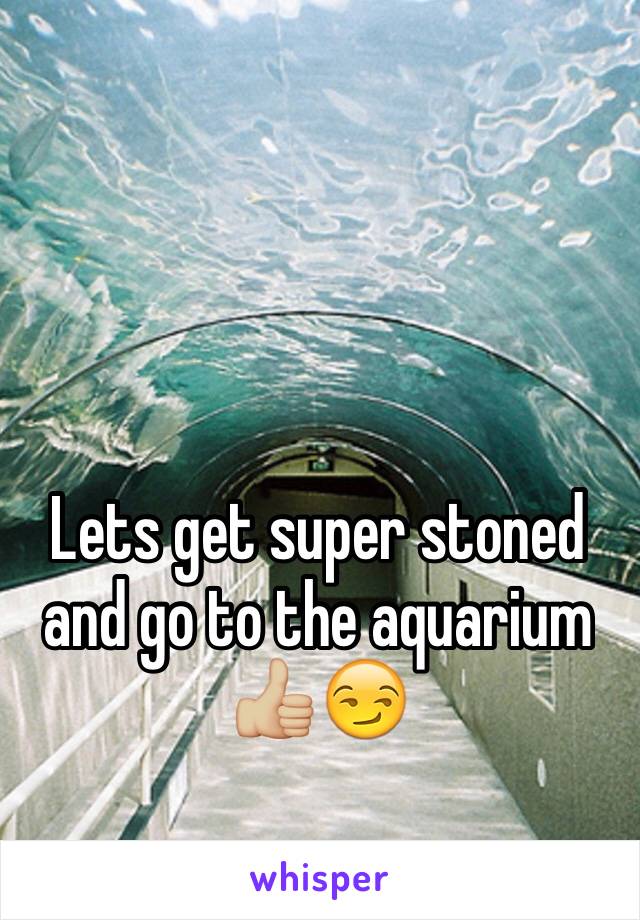 Lets get super stoned and go to the aquarium 👍🏼😏