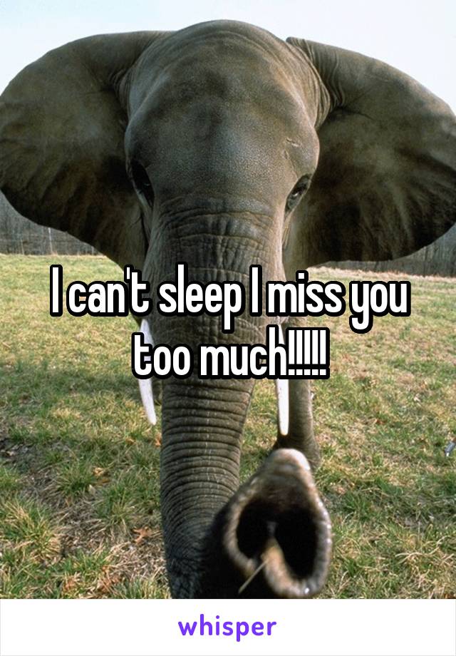 I can't sleep I miss you too much!!!!!