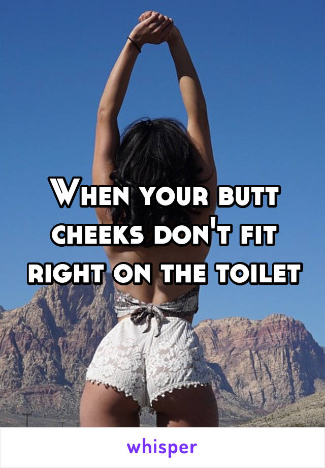 When your butt cheeks don't fit right on the toilet