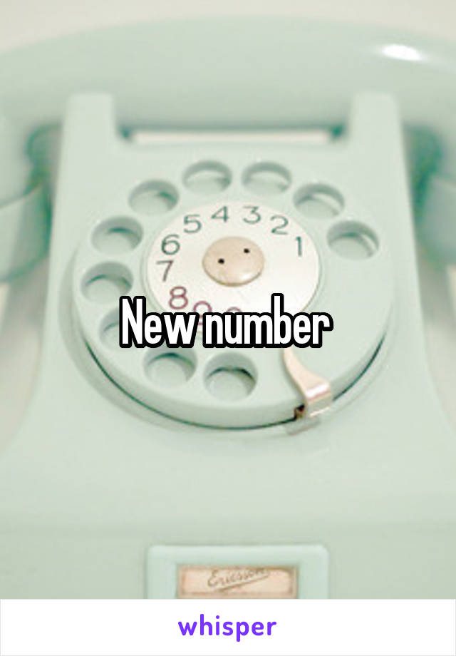 New number 