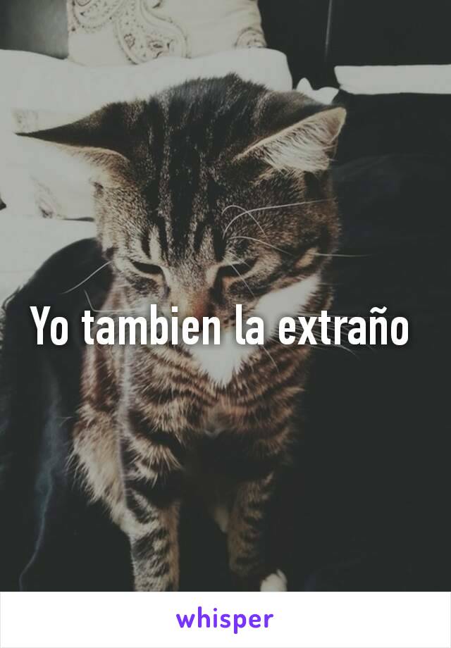 Yo tambien la extraño 