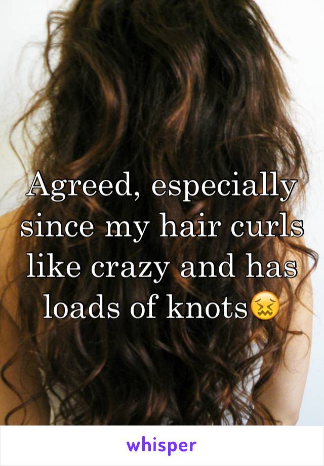 Agreed, especially since my hair curls like crazy and has loads of knots😖